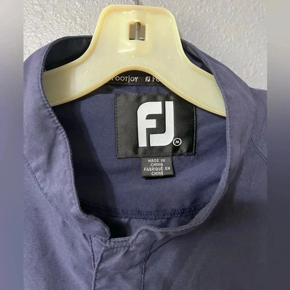 FJ Dryjoys Jacket / Windbreaker Golf 1/4 Snap Long Sleeve Rain Wind Mens Med EUC - Picture 3 of 4